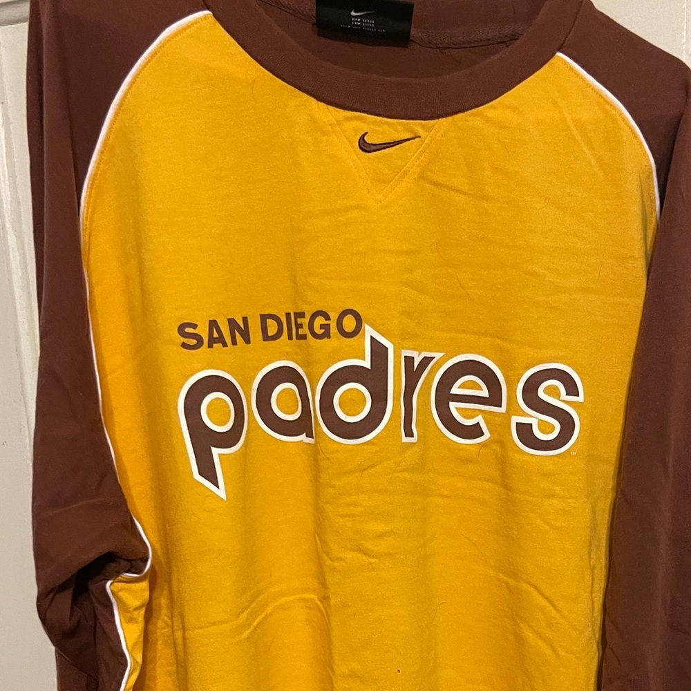 Nike brand San Diego Padres three quarter sleeve shirt - MLB